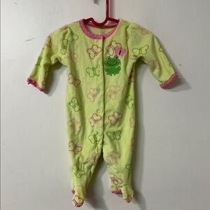 Carter's Yellow and Pink Butterfly Footie